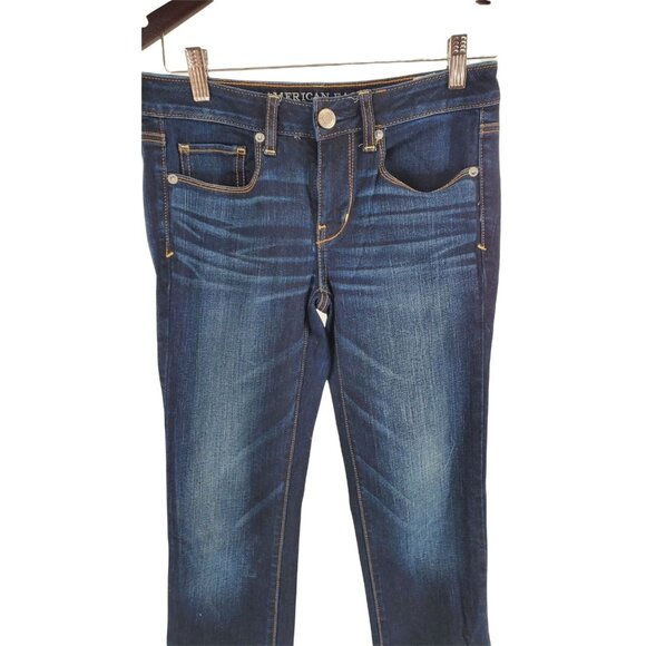 American Eagle 4 Jeans Denim 2014 Vintage Skinny Slim Long Pants AEO Dark Wash - Picture 12 of 16